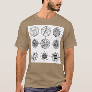 heilige symbolen, pictogrammen en vectoren t-shirt