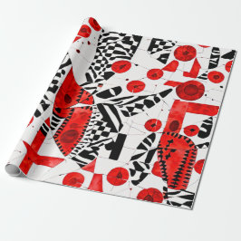 Heilige Symbolen: Rood, Zwart & Wit Editie Cadeaupapier