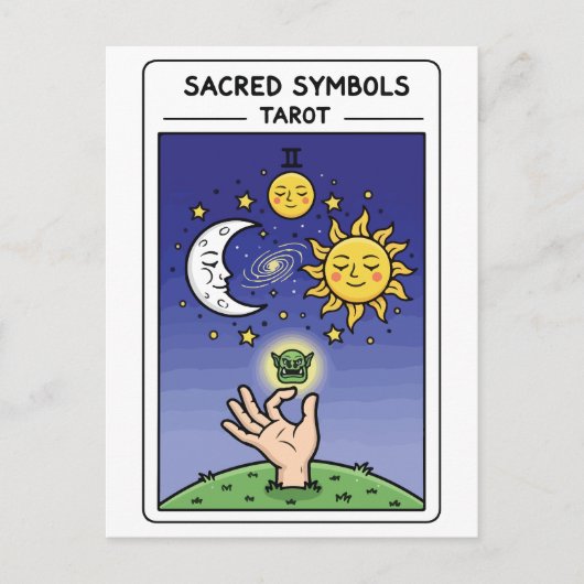 Heilige Symbolen Tarot Briefkaart (Voorkant)