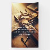 Heilige Symbolen van Christus' Offer Spandoek (Verticaal)