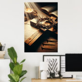 Heilige Symbolen van de Kruisiging Poster (Thuiskantoor)