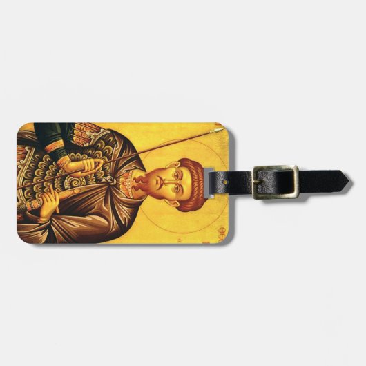 Heilige Theodore Tiron orthodox icoon Bagagelabel (Voorkant horizontaal)
