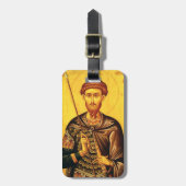 Heilige Theodore Tiron orthodox icoon Bagagelabel (Voorkant verticaal)