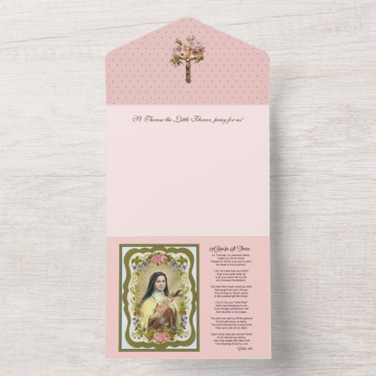 Heilige Therese Jesus Religieuze Geschriften All In One Uitnodiging (Binnen)