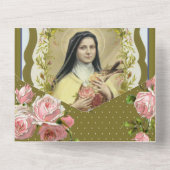 Heilige Therese Jesus Religieuze Geschriften All In One Uitnodiging (Achterkant)