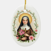 Heilige Theresia van Lisieux Katholiek Ornament (Voorkant)