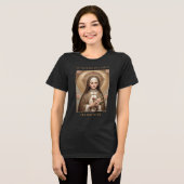 Heilige Theresia van Lisieux Katholieke Heilige Gi Tri-Blend Shirt (Voorkant volledig)