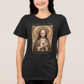 Heilige Theresia van Lisieux Katholieke Heilige Gi Tri-Blend Shirt (Voorkant)
