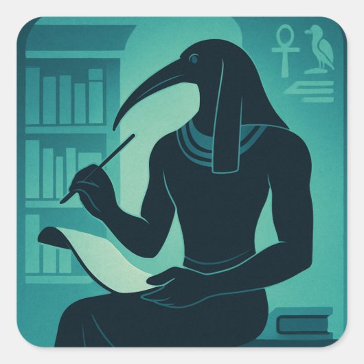 Heilige Thoth Goddelijke Wijsheid Sticker (Voorkant)