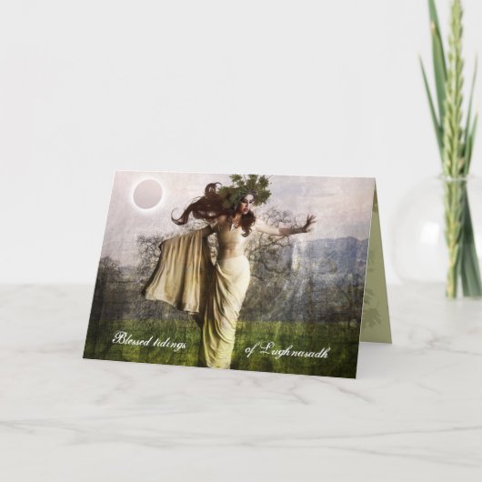 Heilige Tijding van Lughnasadh Feestdagen Kaart (Voorkant)