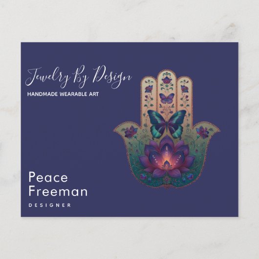 Heilige Transformatie | Hamsa Hand Design Flyer (Achterkant)