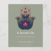 Heilige Transformatie | Hamsa Hand Design Flyer (Achterkant)