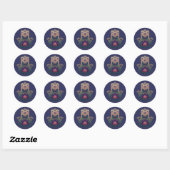 Heilige Transformatie | Hamsa Hand Design Ronde Sticker (Vel)