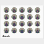 Heilige Transformatie | Hamsa Hand Design Ronde Sticker (Vel)