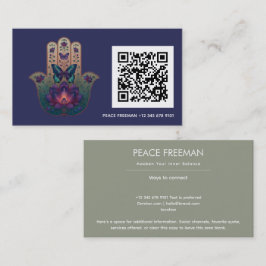 Heilige Transformatie | Hamsa Hand Design Visitekaartje
