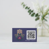 Heilige Transformatie | Hamsa Hand Design Visitekaartje (Staand voorkant)