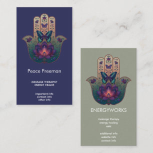 Heilige Transformatie Hamsa Hand Design Visitekaartje