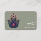 Heilige Transformatie | Hamsa Hand Design Visitekaartje (Voorkant)
