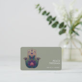 Heilige Transformatie | Hamsa Hand Design Visitekaartje (Staand voorkant)