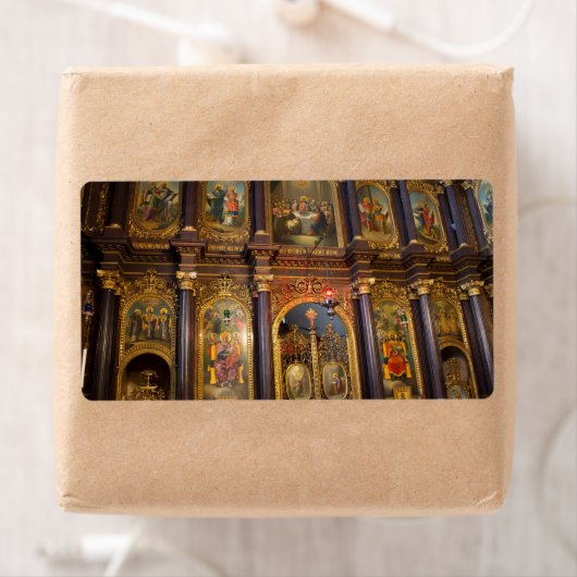 Heilige Triinity Grieks-orthodoxe kerk Etiket (Insitu)