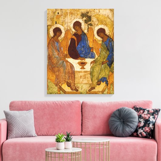 Heilige Trinity Andrei Rublev Heilige Icon-religie Canvas Afdruk (Insitu (Woonkamer))