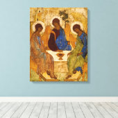 Heilige Trinity Andrei Rublev Heilige Icon-religie Canvas Afdruk (Insitu (Houten vloer))