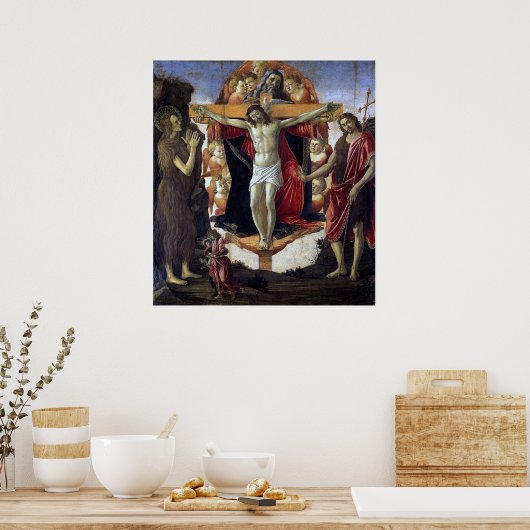 Heilige Trinity - Botticelli - c1492 Poster (Keuken)