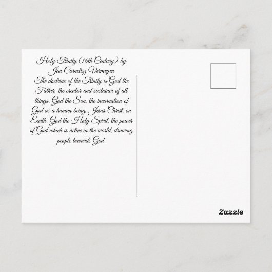 Heilige Trinity Briefkaart (Achterkant)