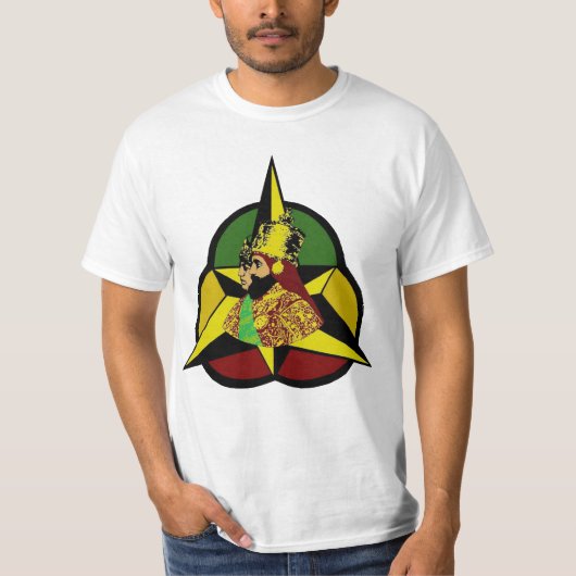 Heilige Trinity Haile Selassie Rastafari, Jah Key T-shirt (Voorkant)