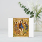 Heilige Trinity Icon Rublev Byzantine Katholieke G Briefkaart (Staand voorkant)