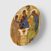 Heilige Trinity Icon Rublev Orthodox Byzantine Ronde Klok (Hoek)