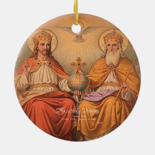Heilige Trinity Keramisch Ornament (Achterkant)