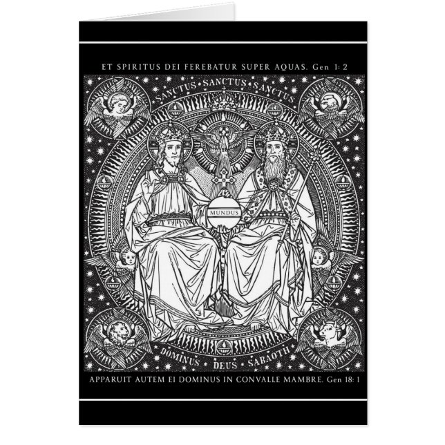 Heilige Trinity Latijn Gloria Patri Art (Voorkant)