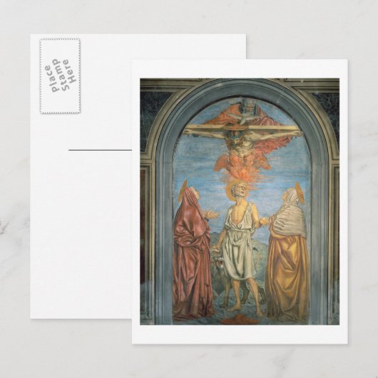 Heilige Trinity met St. Jerome (fresco) Briefkaart (Voorkant / Achterkant)