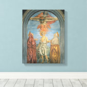 Heilige Trinity met St. Jerome (fresco) Canvas Afdruk (Insitu (Houten vloer))