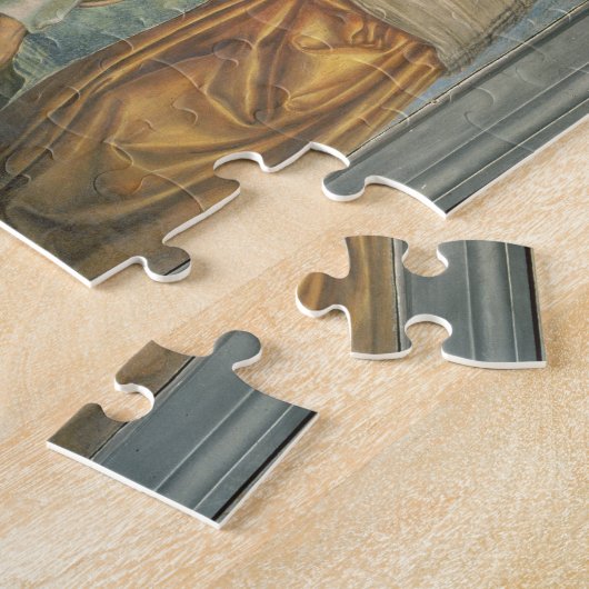Heilige Trinity met St. Jerome (fresco) Legpuzzel (Zijkant)