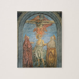 Heilige Trinity met St. Jerome (fresco) Legpuzzel
