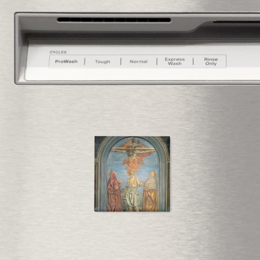 Heilige Trinity met St. Jerome (fresco) Magneet (Insitu (Vaatwasser))