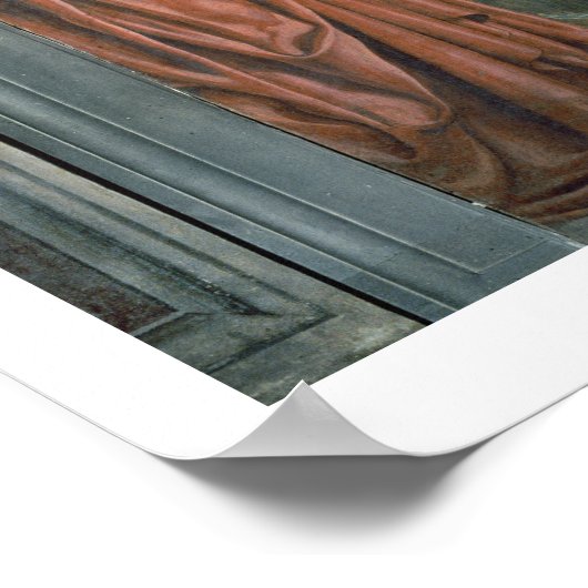 Heilige Trinity met St. Jerome (fresco) Poster (Hoek)