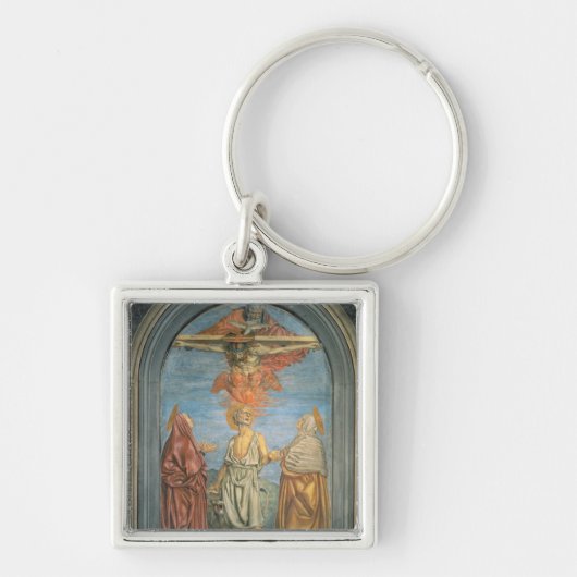 Heilige Trinity met St. Jerome (fresco) Sleutelhanger (Voorkant)
