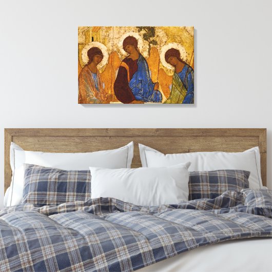 Heilige Trinity-pictogram van Rublev Orthodox Byza Canvas Afdruk (Insitu (Slaapkamer))
