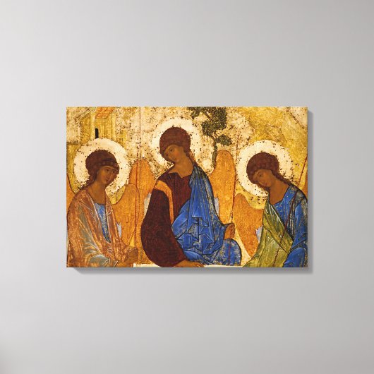 Heilige Trinity-pictogram van Rublev Orthodox Byza Canvas Afdruk (Voorkant)