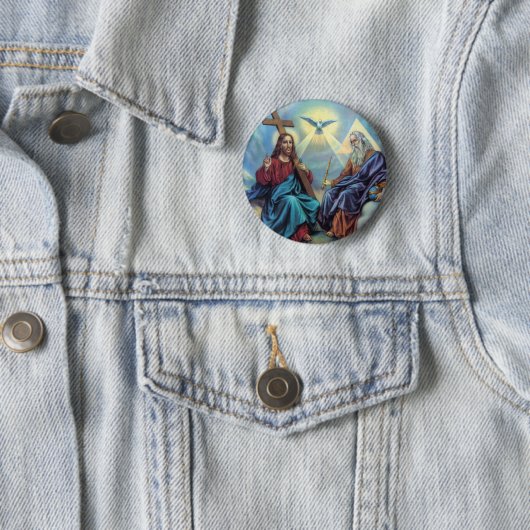 Heilige Trinity Ronde Button 5,7 Cm (In situ)