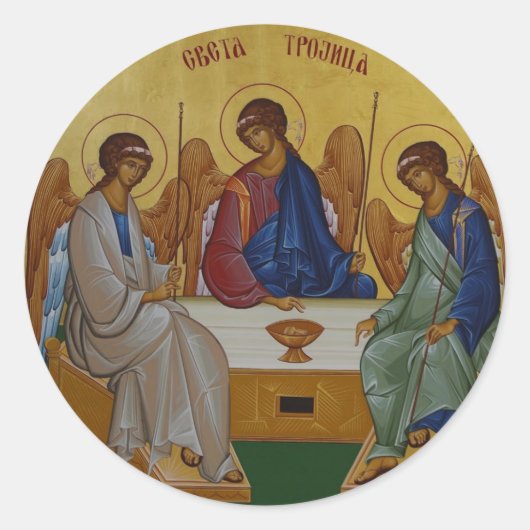 Heilige Trinity Ronde Sticker (Voorkant)