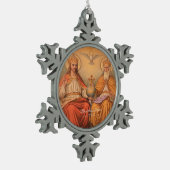 Heilige Trinity Tin Sneeuwvlok Ornament (Links)