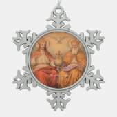 Heilige Trinity Tin Sneeuwvlok Ornament (Voorkant)