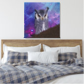 Heilige uil en fantasiehemel canvas afdruk (Insitu (Slaapkamer))