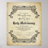 Heilige Unie Trellis Wedding Certificate Poster (Voorkant)