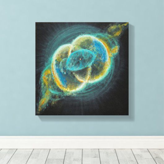 Heilige Unie Vesica Piscis Nebulae 111 Canvas Afdruk (Insitu (Houten vloer))