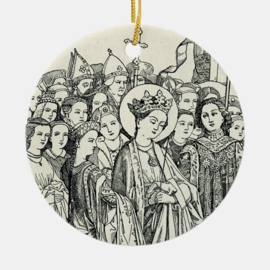 Heilige Ursula maagd en martelaar Keramisch Ornament (Voorkant)